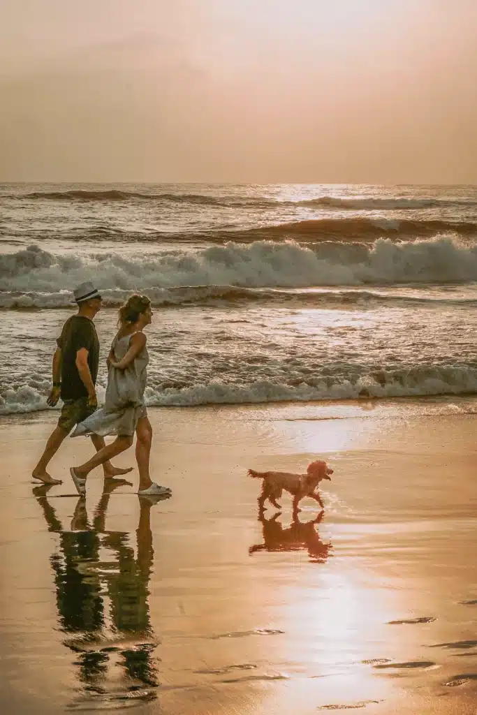 couple au bord de l'eau