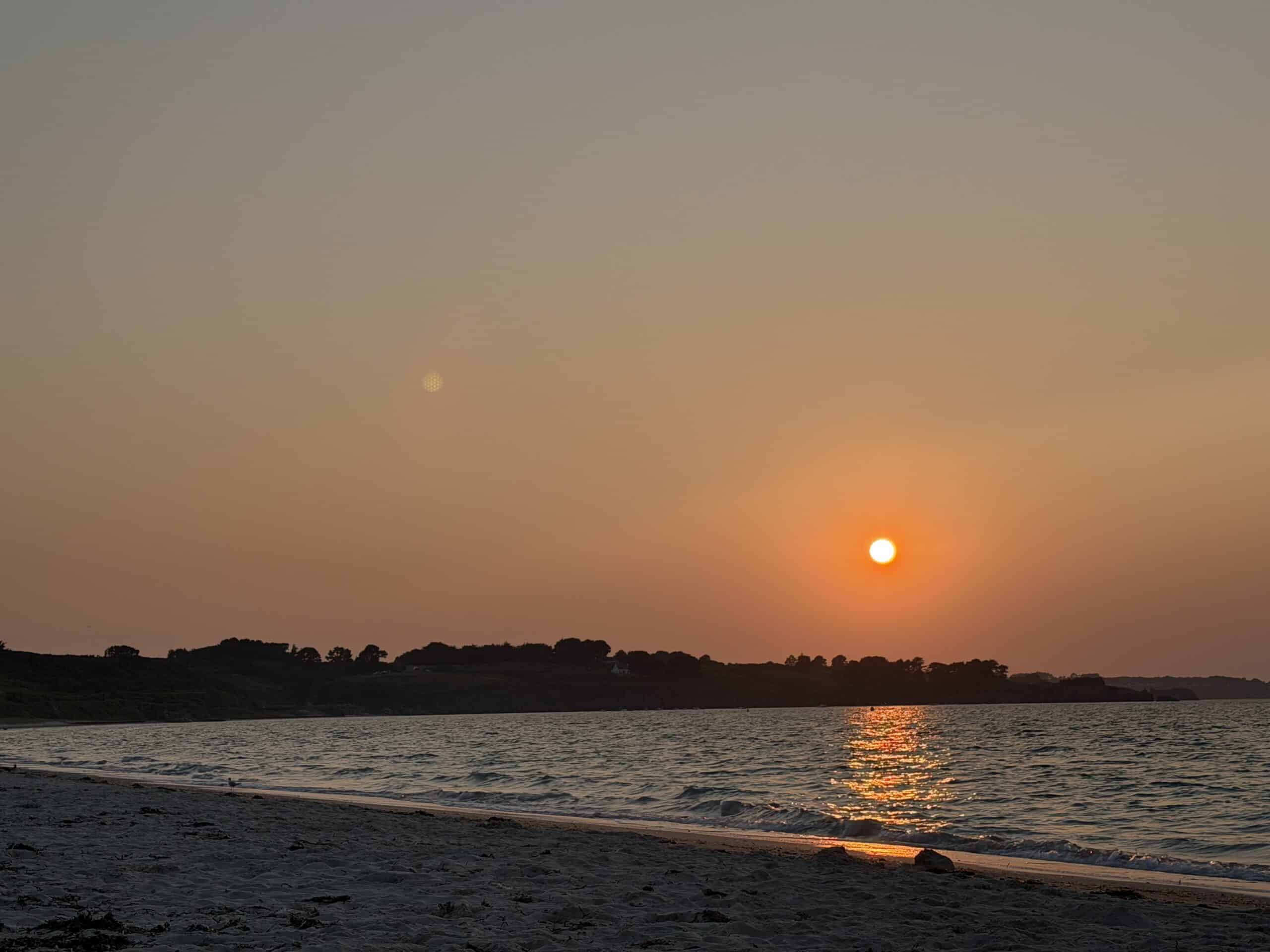 coucher de soleil plage de samzun grands sables
